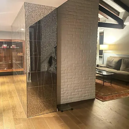 с террасой и видом на озеро в стрезе 아파트 *